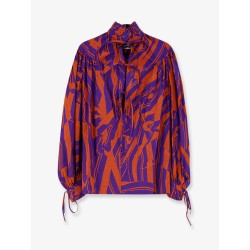 Catya cotton shirt with Crushed Stripe print