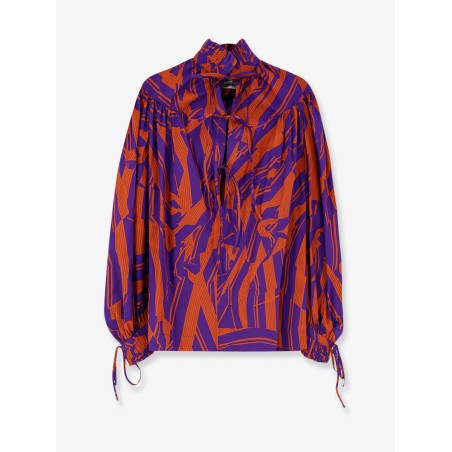 Catya cotton shirt with Crushed Stripe print