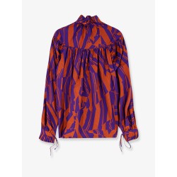 Catya cotton shirt with Crushed Stripe print