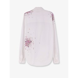 Casia cotton shirt with multicolored sequin detail