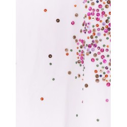 Casia cotton shirt with multicolored sequin detail