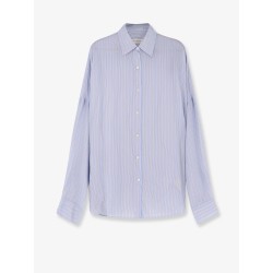 Casia cupro shirt with striped pattern