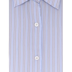 Casia cupro shirt with striped pattern