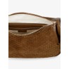 Gucci B suede shoulder bag with all-over GG motif