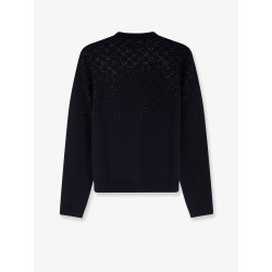 Wool and viscose cardigan with all-over GG logo