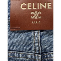 Denim jeans with back logo label