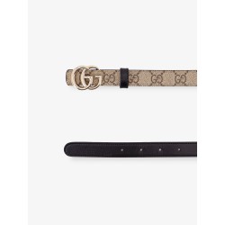 Coated canvas reversible belt with GG Supreme motif