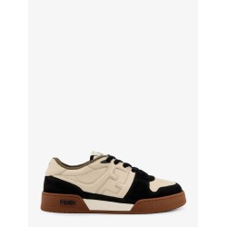 Fendi leather sneakers with suede inserts