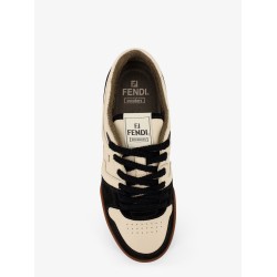 Fendi leather sneakers with suede inserts