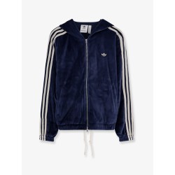 Chenille sweatshirt with iconic side stripes