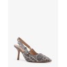 J'Adior cannage tweed slingback pumps