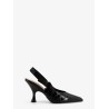 J'Adior leather slingback pumps with croco effect