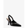 J'Adior leather slingback pumps with croco effect