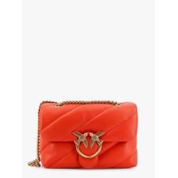 Matelassé leather shoulder bag with iconic love birds buckle
