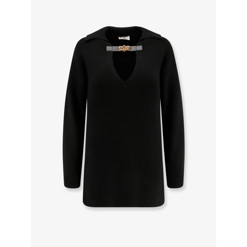 Ribbed wool blend sweater