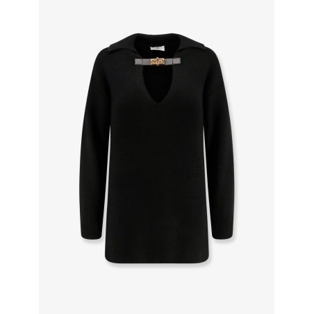 Ribbed wool blend sweater