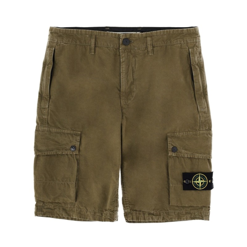 CARGO SHORTS WITH LOGO PATCH