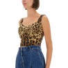 LEOPARD PRINT CHARMEUSE BUSTIER