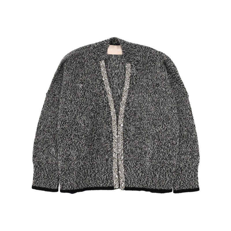 CARDIGAN WITH MOULINÉ WORKMANSHIP