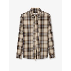 Cotton tartan lavallière shirt