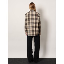 Cotton tartan lavallière shirt