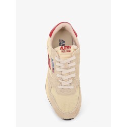 Suede and mesh sneakers with logo on the side