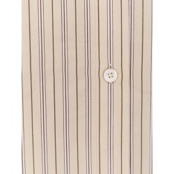 Oversized striped silk shirt