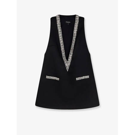 Nancie satin mini dress with rhinestones