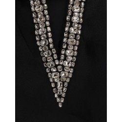 Nancie satin mini dress with rhinestones