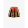 Cheetah Barocco silk duchesse skirt