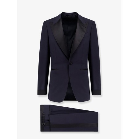 Wool tuxedo with contrasting profiles