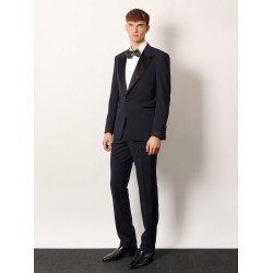 Wool tuxedo with contrasting profiles
