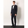 Wool tuxedo with contrasting profiles