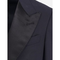 Wool tuxedo with contrasting profiles