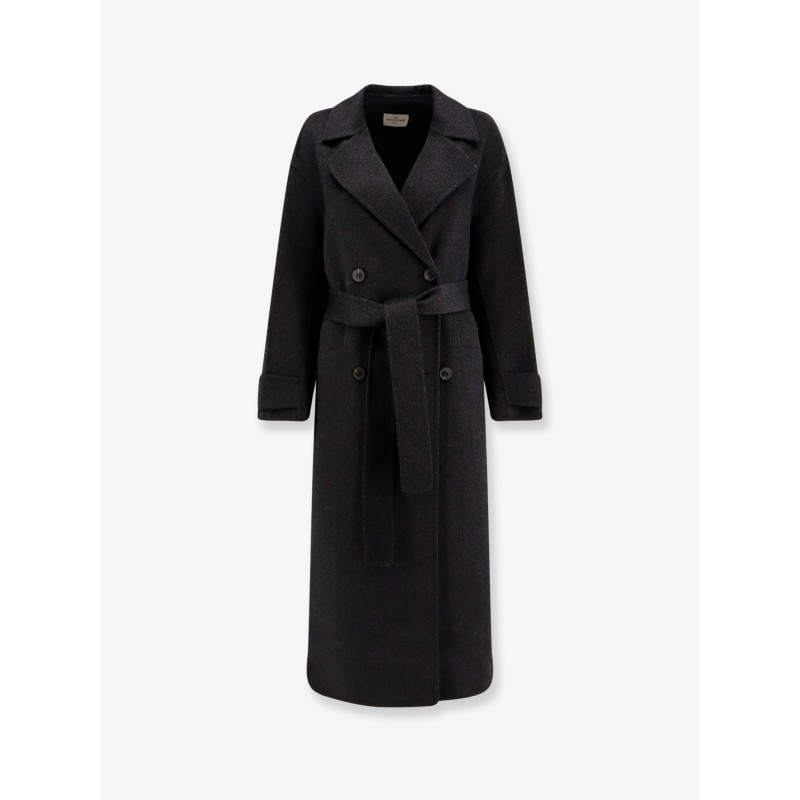 Savile double-breasted wool coat