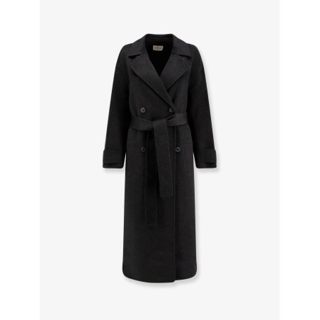Savile double-breasted wool coat