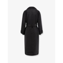 Savile double-breasted wool coat