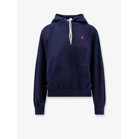 Cotton blend sweatshirt with hood
