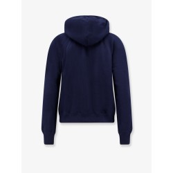 Cotton blend sweatshirt with hood