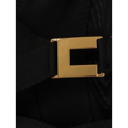 Stretch fabric top with metal details