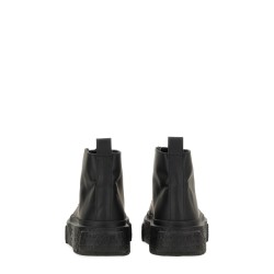 LEATHER LACE-UP SNEAKER