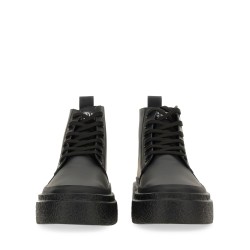 LEATHER LACE-UP SNEAKER