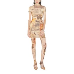 "JOURNAL" PRINT DRESS