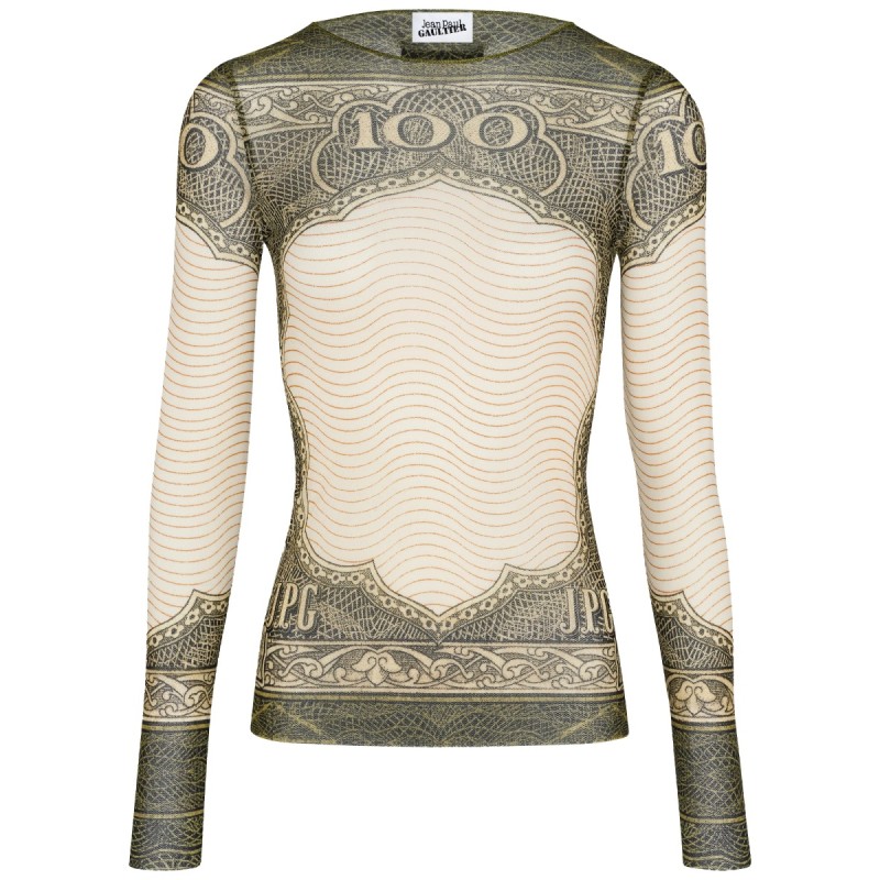 TOP WITH "CARTOUCHE" PRINT