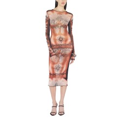 MIDI SKIRT WITH "SAFE SEX TATOO" PRINT