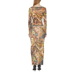 LONG SKIRT WITH "BOW TIE" PRINT