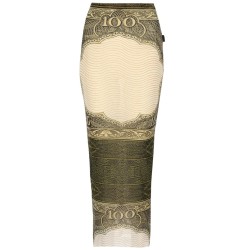 LONG SKIRT WITH "CARTOUCHE" PRINT