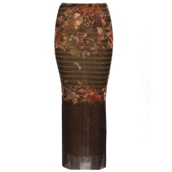 LONG SKIRT WITH "MARINIERE GRAPE" PRINT