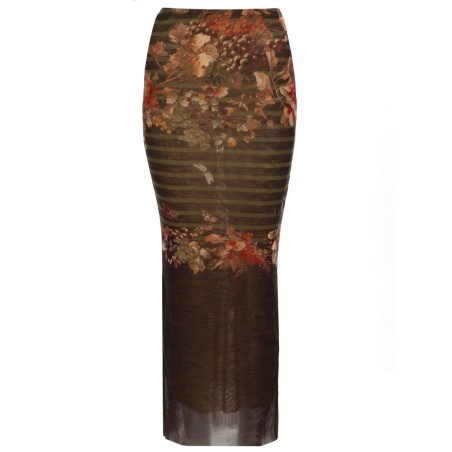 LONG SKIRT WITH "MARINIERE GRAPE" PRINT