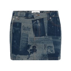 MINISKIRT WITH "NEWSPAPER" PRINT